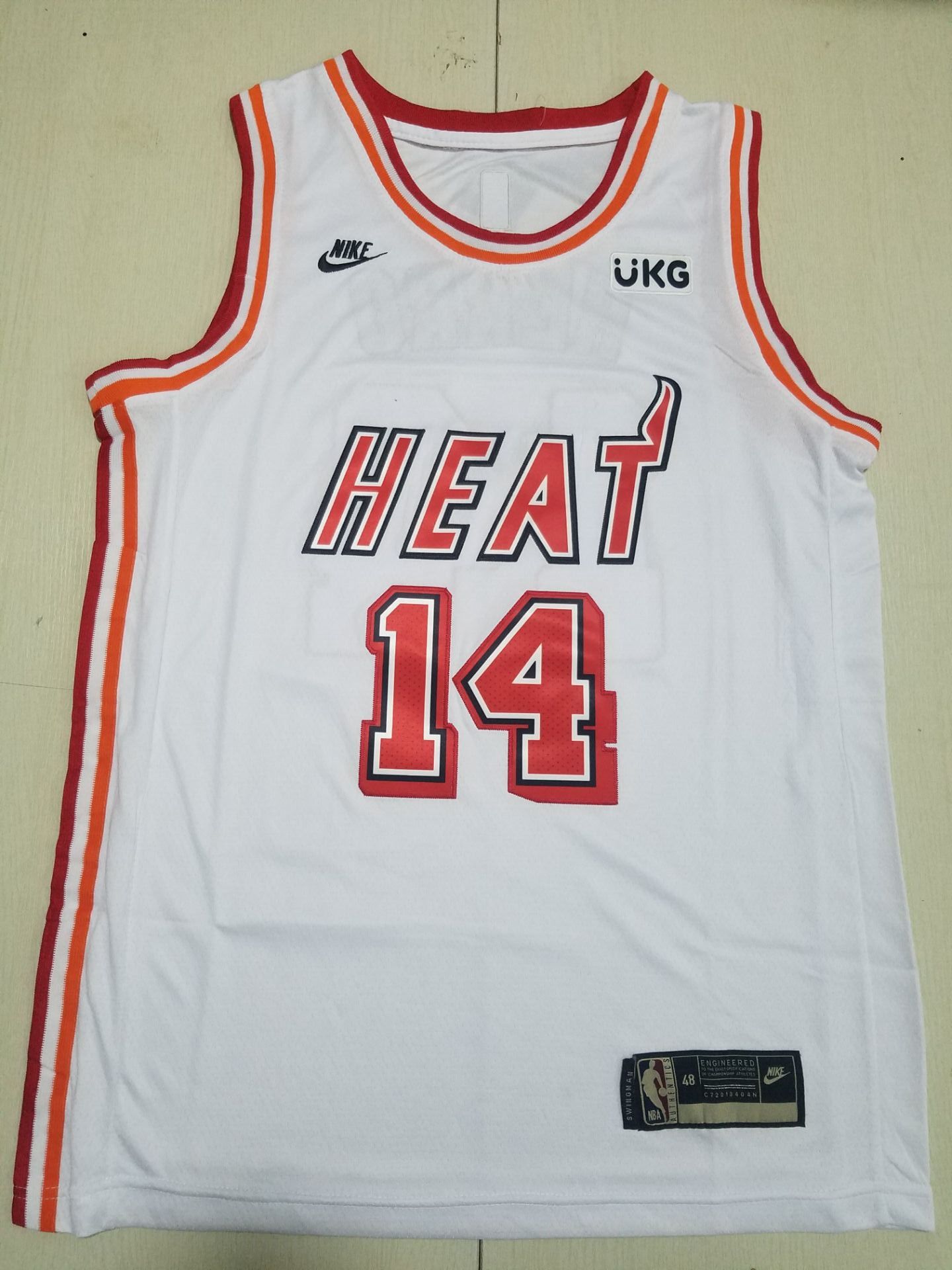 Men Miami Heat #14 Herro White Throwback Nike 2022 NBA Jersey->dallas mavericks->NBA Jersey